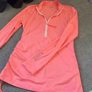 Bright peach Carve Designs long sleeve sport top